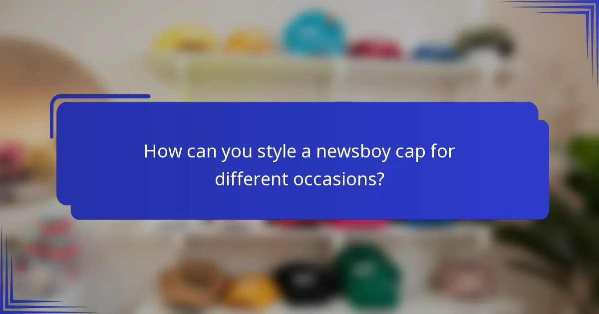 How can you style a newsboy cap for different occasions?