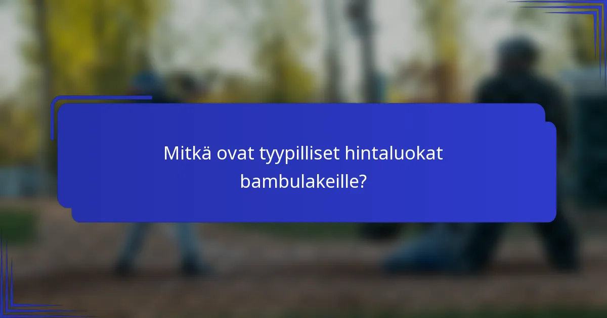 Mitkä ovat tyypilliset hintaluokat bambulakeille?